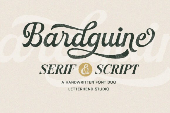 Bardguine: A Vintage Serif & Elegant Script Font Duo
