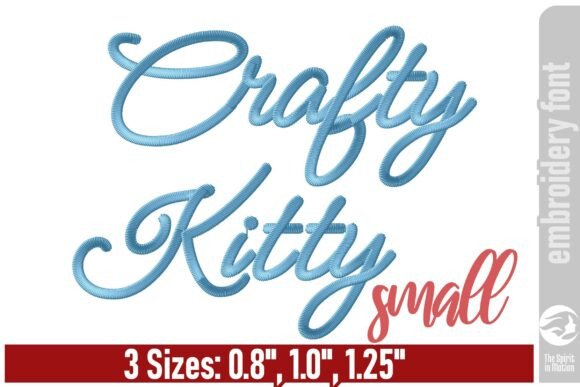 Bring a Handmade Touch to Your Projects with Crafty Kitty Embroidery Font - Small