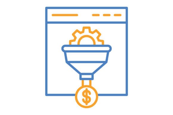 Conversion Blue & Orange Line Icon: Practical Design Assets