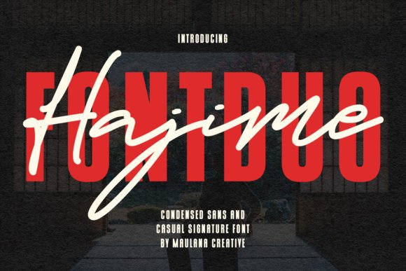 Hajime Font Duo: Blending Modern Sans-Serif with Handwritten Charm