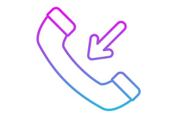 Incoming Call Line Gradient Icon: A Modern Touch for Any Design