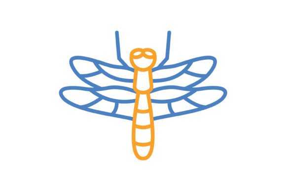 Integrating the Dragonfly Blue & Orange Line Icon into Modern Design