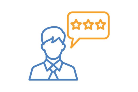 Mastering Visual Feedback: The Customer Review Blue & Orange Line Icon