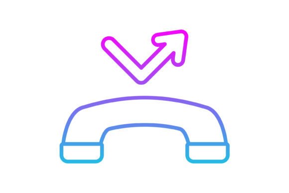 Modernizing Communication: The Missed Call Line Gradient Icon
