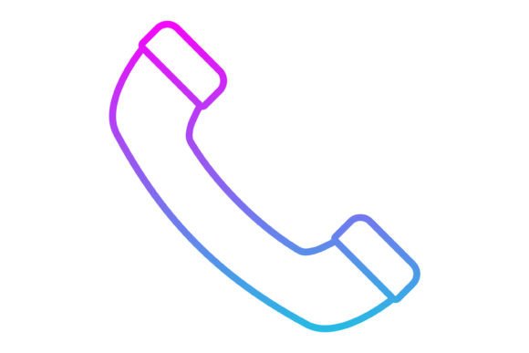 Phone Call Line Gradient Icon: A Versatile Asset for Modern Projects