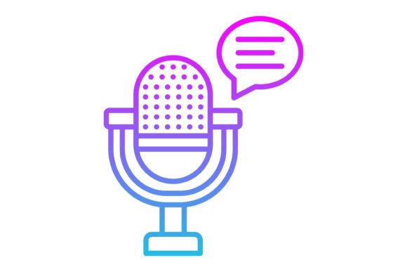 Podcast Line Gradient Icon: Your Modern Branding Toolkit