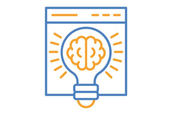Practical Design Assets: The Solution Blue & Orange Line Icon
