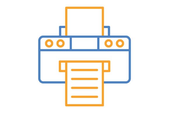 Printer Blue & Orange Line Icon: Essential Guide