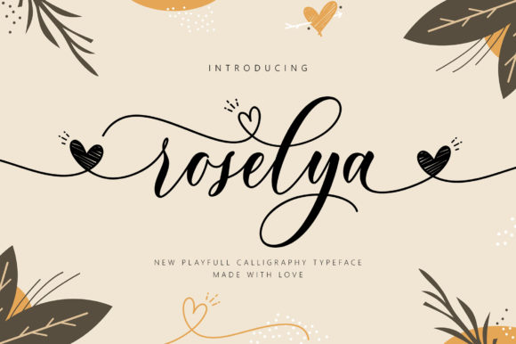Roselya Script: A Sweet Calligraphy Font for Elegant Designs
