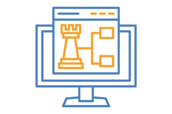 Strategy Blue & Orange Line Icon: A Complete Design Toolkit