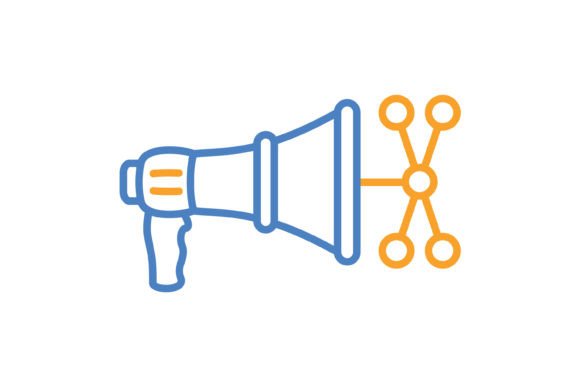 Virality by Design: Using the Viral Marketing Blue & Orange Line Icon